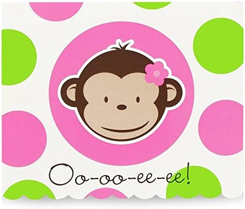 Pink Mod Monkey Invitations (8)