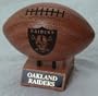 Oakland Raiders (NFL) 1/3 Wooden Football with Stand