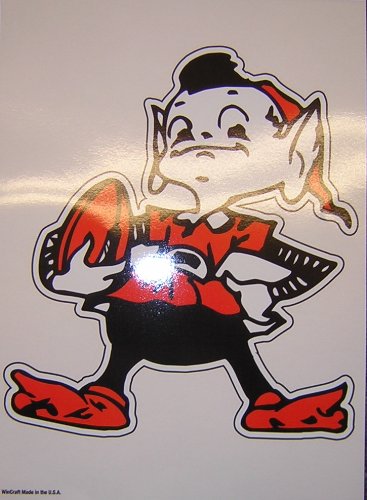 Cleveland Browns Brownie Elf Cornhole Cling/decal 