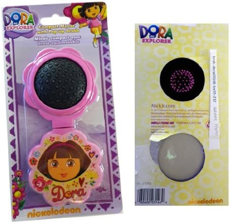 Dora the Explorer Compact Mirror with Pop-Up Brush - Dora Compact Hair Brush