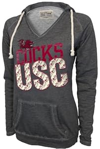 NCAA South Carolina Fighting Gamecocks Women's Sassy V-Neck Pullover, Lt. Charcoal, X-Small