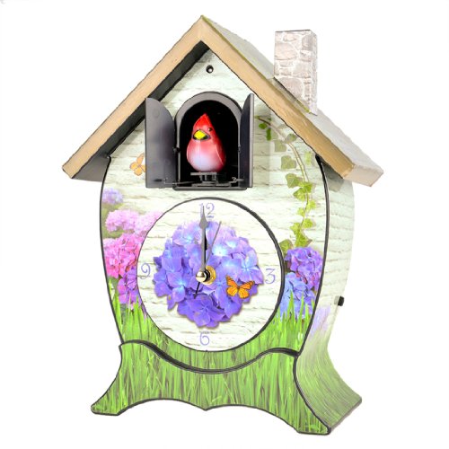 Floral Birdhouse Cuckoo Clock Clocks