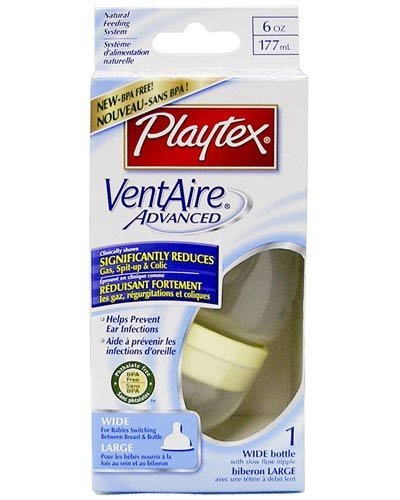 Playtex VentAire Advanced Wide Bottle, 6 Ounce