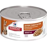 Hill's Science Diet Adult Optimal Care Gourmet Turkey Entree Minced Cat Food, 5.5-Ounce Can, 24-Pack
