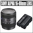 Sony SAL-1680Z 16-80mm f/3.5-4.5 Zoom Lens w/ Sony NP-FM500H Alpha Battery Pack