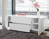 SalesFever Sideboard Celine mit 2 Türen und 2 Schubladen weiß Hochglanz