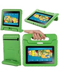 Digital Device Accessory: i-Blason ArmorBox Kido Series for Kindle Fire HD 7 Inch Tablet Convertible Stand Cover Case Kids Friendly (will only fit Kindle Fire HD 7" 1st Generation 2012)  (Green) - i-Blason