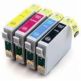 Epson Compatible Full Set of High Yield Black (T1281)/ Cyan (T1282)/ Magenta (T1283)/ Yellow (T1284) Ink Cartridges. 1 x T1285 Multipack Ink Cartridge Set. Ink Cartridges for S22 SX125 SX420W SX425W BX305F BX305FW by King of Flash