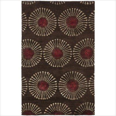 Safavieh Soho Collection SOH821B Handmade Coffee New Zealand Wool Area Rug, 2-Feet by 3-Feet