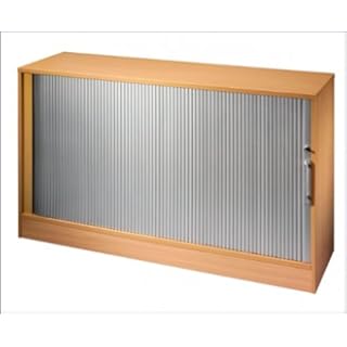 k.A. Rollladenschrank BxTxH 1290x400x825mm Buche/Silber