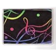 Wallet Photo Insert Debit Check Credit Card Holder Made with Music Note Rainbow Fabric