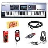 Roland Fantom-G8 Music Workstation Bundle with Headphones, 20-Foot Instrument Cable, 10-Foot MIDI Cable, 10-Foot XLR Cable, Velcro Cable Ties, and Polishing Cloth