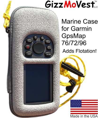 Marine GPS Case for GPSMap 76, 72, 96 Adds additional Floatation, Includes Attachment Loop, Lanyard, Clip & 