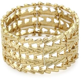 Jessica Simpson Unchain My Heart Satin Gold Bold Open Link Ba