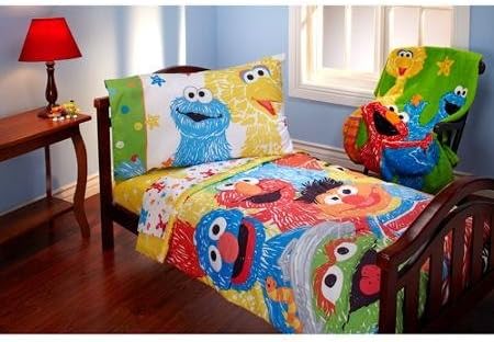Sesame Street Scribbles 4-piece Toddler Bedding Set