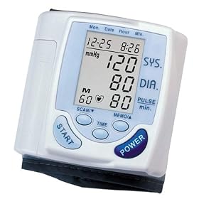SFO Medical Fully Automatic Digital Wrist Blood Pressure Monitor & Pulse Display with Memory and Fuzzy Logic, Free Travel Case