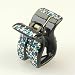 Marius Blue Zircon Black - Cubitas Duchamp Collection (Made in France, Swarovski Crystals)