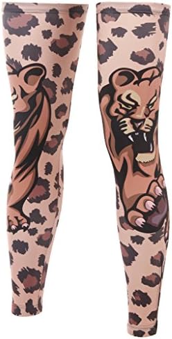 Spoz Cycling Running Basketball Compression Animal Leg Sleeves Legwarmers L_S_037 XXXL