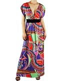 NawtyFox Sexy Purple Waves Colorful Kimono High Empress Waist Maxi Dress