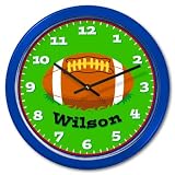 Best Quality Football Personalized Clock(Blue frame) By Olive Kids By Olive Kids