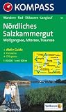 N�rdliches Salzkammergut: Wolfgangsee, Attersee, Traunsee. Wander-, Rad-, Skitouren- und Langlaufkarte. Mit Panorama. GPS-genau