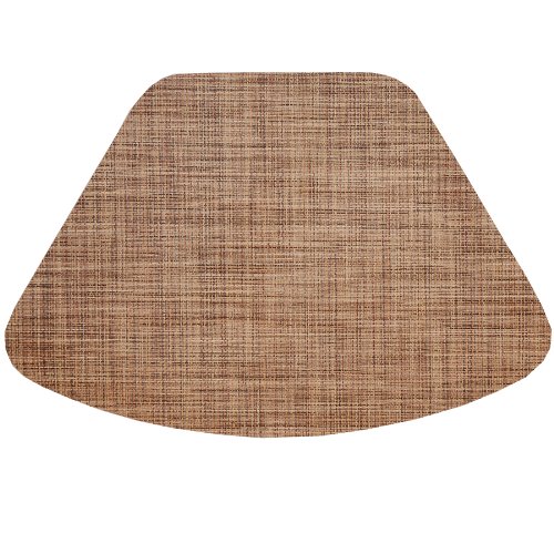 Brown/Tan Wipeable Wedge-Shaped Placemat for Round Tables