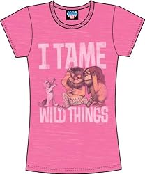 Junk Food Where the Wild Things Are I Tame Wild Things Pink Juniors/Ladies T-Shirt Tee