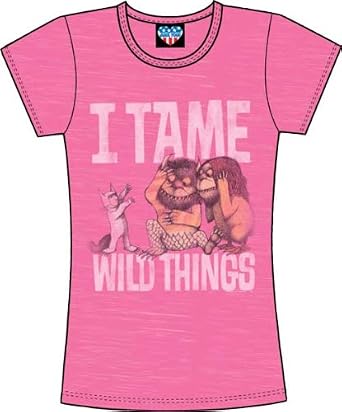 Junk Food Where the Wild Things Are I Tame Wild Things Pink Juniors/Ladies T-Shirt Tee