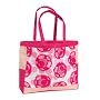 Olive N Figs Crazy Circle Pink Jute Handbag/Tote