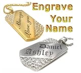 51Rm6fDTuqL. SL160  Custom Dogtag Engraving Name on Necklace Personalized Dog Tag Free Chain&GiftBox