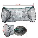 Lobster Crab Crawfish Shrimp Trap Cage Fishing Keep Net Black