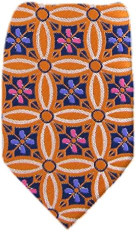 B-11608 - Orange Lavender Coral Boys Fashion Necktie