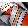 Krawatte von Mailando, Streifendesign, orange- weiss
