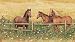 HORSES AT THE FENCE MURAL