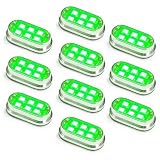 60 LED Universal Motorcycle Accent Neon Underglow Light Kit - 10 Pods - Green by XK GLOW