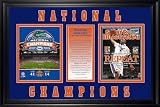 Florida Gators Framed 2007 NCAA Basketball Champs Sports Illustrated Cover with Football Champs Photograph