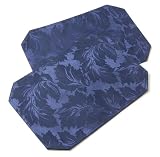 2 Placemats Damask Navy