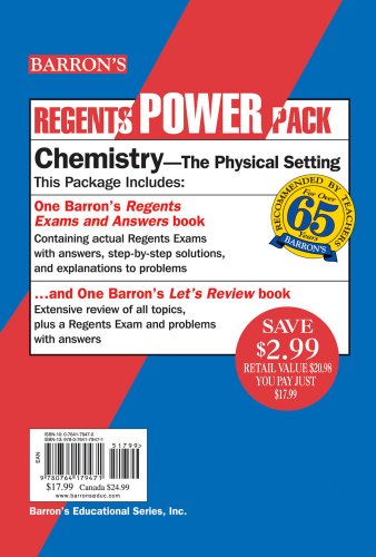 Chemistry Power Pack: The Physical Setting (Barron's Regents Power Packs)