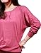 Allegra K Ladies Buttons Decor Front Batwing Top