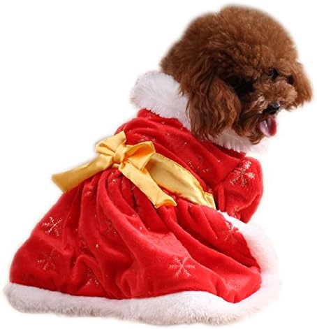 Pet Dog Clothes Christmas Teddy Clothes Red Christmas Dresses (XL)