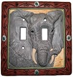 Elephant Double Switch Plate Cover