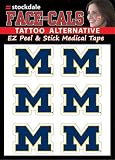 Michigan Wolverines Logo Facial Sticker Navy