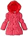 Young Hearts Little Girls' 1 Piece Bow Orange Hood Jacket