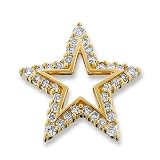 Search : Perfect 14K Yellow Gold Diamond Open Star Pendant