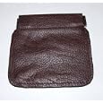 Brown Leather Snap Top Lock Coin Purse'