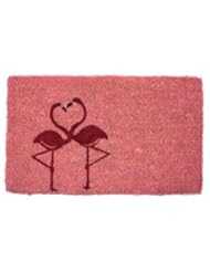 Entryways Flamingos Hand Woven Coir Doormat 18" x 30"