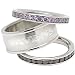 LogoArt Baltimore Ravens Crystal Stacked Ring Set of 3