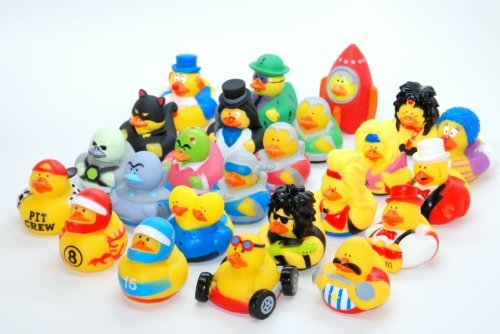 24 Rubber Duckies Crazy Life Theme Assortment