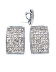 5.68 Carat Princess Invisible Diamond Stud Earrings
