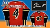 JAY BOUWMEESTER Calgary Flames SIGNED NHL Premier Hockey JERSEY